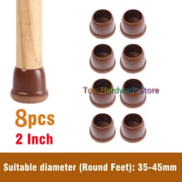 8Pcs TPE Silicone Chair Leg Floor Protectors with Felt,Chair Leg Caps,Furniture Leg Feet Protection Cover Protect Hardwood Floor