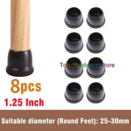8Pcs TPE Silicone Chair Leg Floor Protectors with Felt,Chair Leg Caps,Furniture Leg Feet Protection Cover Protect Hardwood Floor