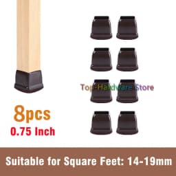 8Pcs TPE Silicone Chair Leg Floor Protectors with Felt,Chair Leg Caps,Furniture Leg Feet Protection Cover Protect Hardwood Floor