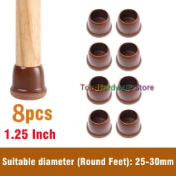 8Pcs TPE Silicone Chair Leg Floor Protectors with Felt,Chair Leg Caps,Furniture Leg Feet Protection Cover Protect Hardwood Floor