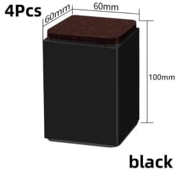 4Pcs Carbon Steel Heavy Furniture Heightening Foot Pad Bed Sofa Chair Table Feet Wear Resistant Anti Slip Mat Carbon Steel Riser