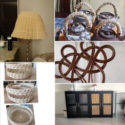 Real Natural Rattan Core Round Rattan Cane Cord Wicker Cane For Chair Basket Furniture Material 2-7mm Diameter 32.8 Feet(10M)