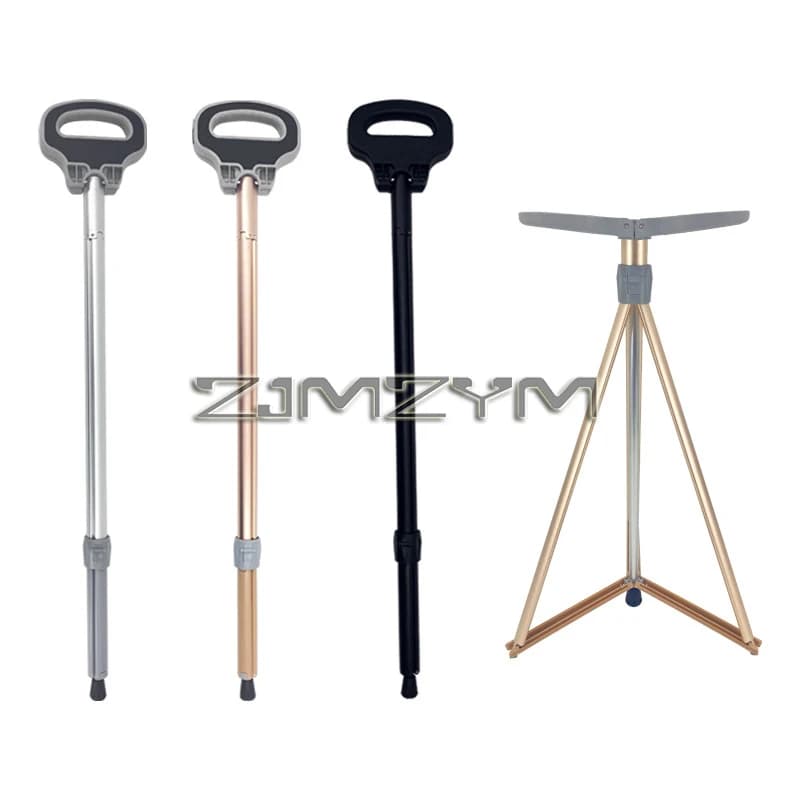 Folding Stool Cane for Seniors Outdoor Converts Walking Stick to Seat Aluminum Alloy Lightweight Portable Park Queue Travel