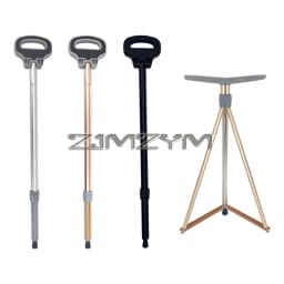 Folding Stool Cane for Seniors Outdoor Converts Walking Stick to Seat Aluminum Alloy Lightweight Portable Park Queue Travel