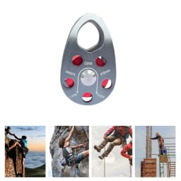 ABKW-Rock Climbing Pulley Aluminum Alloy 22KN Light-Weight Portable Heavy Duty Single Fixed Swing Pulley