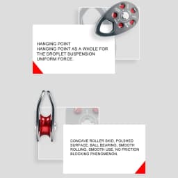 ABKW-Rock Climbing Pulley Aluminum Alloy 22KN Light-Weight Portable Heavy Duty Single Fixed Swing Pulley