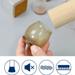 16PCS Chair Leg Protectors Round Felt Pads for Hardwood Floor Silicone Covers Furniture Leg Sliders Caps Non Slip Reduce Noise
