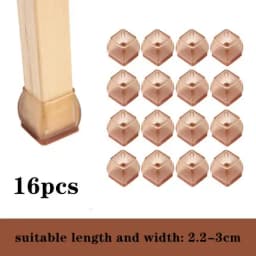 16PCS Chair Leg Protectors Round Felt Pads for Hardwood Floor Silicone Covers Furniture Leg Sliders Caps Non Slip Reduce Noise