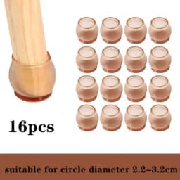 16PCS Chair Leg Protectors Round Felt Pads for Hardwood Floor Silicone Covers Furniture Leg Sliders Caps Non Slip Reduce Noise