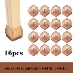 16PCS Chair Leg Protectors Round Felt Pads for Hardwood Floor Silicone Covers Furniture Leg Sliders Caps Non Slip Reduce Noise