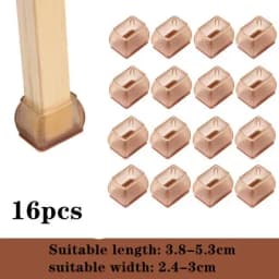 16PCS Chair Leg Protectors Round Felt Pads for Hardwood Floor Silicone Covers Furniture Leg Sliders Caps Non Slip Reduce Noise