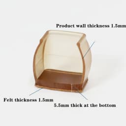16PCS Chair Leg Protectors Round Felt Pads for Hardwood Floor Silicone Covers Furniture Leg Sliders Caps Non Slip Reduce Noise