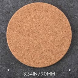 Set of 10 Cork Bar Drink Coasters - Absorbent and Reusable - 90mm, 5mm Thick