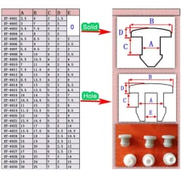 1-10Pcs Silicone Rubber Snap-on Hole Plug T-type Plug Caps Seal Stopper Pipe Tube Inserts Dust Plug 2.5mm to 50.6mm