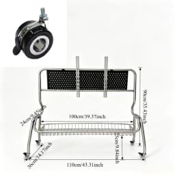 TV Stands Nordic TV Mobile Bracket Living Room Home Modern Simple Floor 32-75 Inch Stainless Steel Hanger with Wheels TV Cabinet