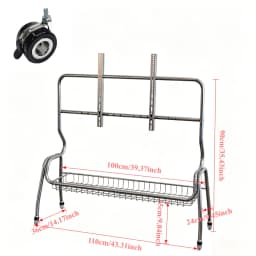 TV Stands Nordic TV Mobile Bracket Living Room Home Modern Simple Floor 32-75 Inch Stainless Steel Hanger with Wheels TV Cabinet