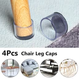 4 Pcs/Set Silicone Pads Transparent Table And Chair Leg PVC Caps Round Bottom Foot Cover Non-slip Furniture Floor Protector Pads