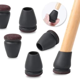 8PCS Chair Leg Floor Protectors 15° Diagonal Thick TPE Pads Silicone Felt Foot Covers for Hardwood Furniture Table Feet
