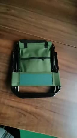 Fishing Chair with Cooler Bag Foldable Fishing Stool Supports 220Lbs Portable Backrest Lightweight Folding Chair Outdoor Camping
