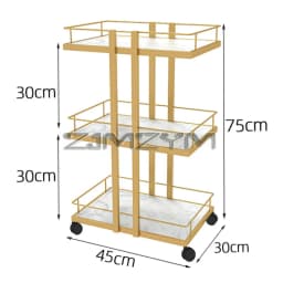 Multi-layer Iron Cart Beauty Salon Trolley Cart Food Serving Cart Manicure Auxiliary Hairdressing Furniture