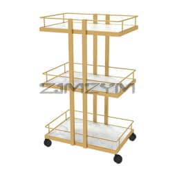 Multi-layer Iron Cart Beauty Salon Trolley Cart Food Serving Cart Manicure Auxiliary Hairdressing Furniture