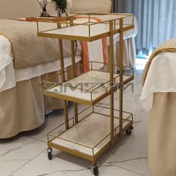 Multi-layer Iron Cart Beauty Salon Trolley Cart Food Serving Cart Manicure Auxiliary Hairdressing Furniture
