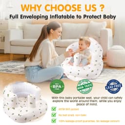 Children Inflatable Sofa,Blow Up with Built in Air Pump,Inflatable Baby Sofa for Babies 3 Months & Up,Baby Seats for Infants