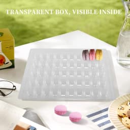 Clear PET Closeable French Macaron Storage Trays - Holds 50 Macarons Per Set - Pack of 4Sets