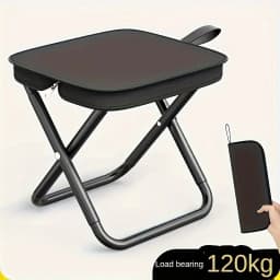 Portable Folding Stool with Handle, Outdoor Camping Fishing Stool, Zipper Stool for Outdoor