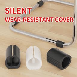 Plastic Snap-on U-Shaped Foot Pads for Office Arcuate Chairs. Silent, Wear-Resistant, Anti-Scratch and Anti-Slip.