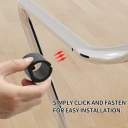 Plastic Snap-on U-Shaped Foot Pads for Office Arcuate Chairs. Silent, Wear-Resistant, Anti-Scratch and Anti-Slip.