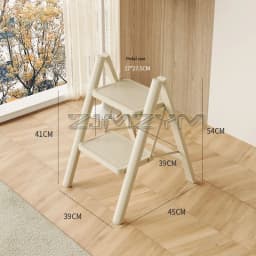 2-3 Step Ladder Folding Ladder Small Steel Step Stool Household Office Portable Herringbone Ladder With Wide Anti-Slip Pedal