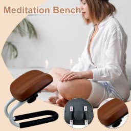 Praying Meditation Stool Adjustable Height Kneelers With Sponge Cushion Non-slip Leg Sleeve Portable Chair For Home Yoga Studio