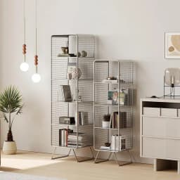 Nordic style Bookcase Multi-Tier Metal Storage Shelf Space Saving Living Room/Kids Book Organizer Sturdy Display Rack for Office