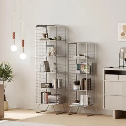 Nordic style Bookcase Multi-Tier Metal Storage Shelf Space Saving Living Room/Kids Book Organizer Sturdy Display Rack for Office