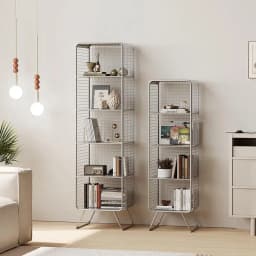 Nordic style Bookcase Multi-Tier Metal Storage Shelf Space Saving Living Room/Kids Book Organizer Sturdy Display Rack for Office