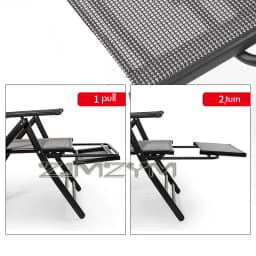Portable Folding Beach Chair Outdoor Garden Camp Recliner Furniture for Courtyard Open Air,Telescopic Pedal Stools,Pedal stool