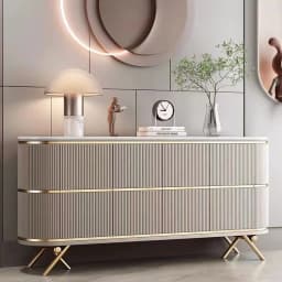 Italian light luxury rock slab dining side cabinet, simple and modern wall-to-wall foyer wall-to-wall decorative cabinet, high-e