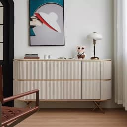 Italian light luxury rock slab dining side cabinet, simple and modern wall-to-wall foyer wall-to-wall decorative cabinet, high-e