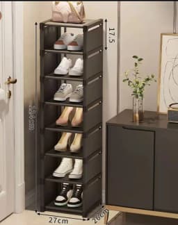 Stackable Shoe Rack, Storage Rack, Non-Woven Fabric, Space Saving Entrance, Shoe Rack, Storage Rack, Household Items