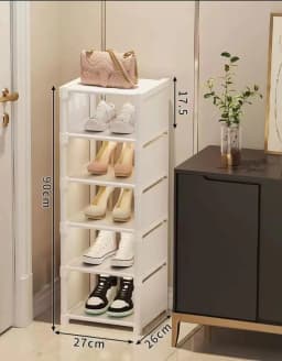 Stackable Shoe Rack, Storage Rack, Non-Woven Fabric, Space Saving Entrance, Shoe Rack, Storage Rack, Household Items