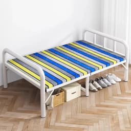 Folding Single Household Simple Bed Office Lunch Break Nap Bed Adult Portable Escort Iron Bed