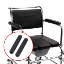 2PCS Comfortable Wheelchair Armrest Pad Leather Sponge Arm Pads Cover with Screw Soft Wheelchair Accessories Arm Rest Support