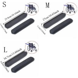 2PCS Comfortable Wheelchair Armrest Pad Leather Sponge Arm Pads Cover with Screw Soft Wheelchair Accessories Arm Rest Support