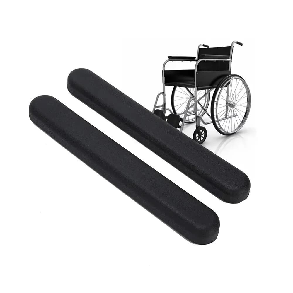 2PCS Comfortable Wheelchair Armrest Pad Leather Sponge Arm Pads Cover with Screw Soft Wheelchair Accessories Arm Rest Support