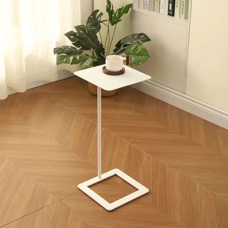 Minimalist Side Table Living Room Small Sofa Portable Bedside Compact Bedroom Nightstand Mobile Accent Space-Saving Shelf Modern