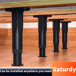 4 Pack Heavy-Duty, Non-Slip Plastic Bed Frame Support Legs 13-22cm Height-Adjustable, Sturdy Furniture Center Board Struts