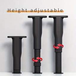 4 Pack Heavy-Duty, Non-Slip Plastic Bed Frame Support Legs 13-22cm Height-Adjustable, Sturdy Furniture Center Board Struts