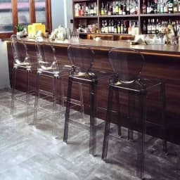 Simple Ghost Nordic Transparent Bar Chairs High Chair Acrylic Creative Bar Stools Outdoor Backrest Front Desk High Chair