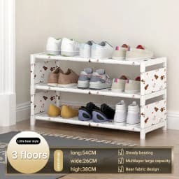 DIVEDEER 4-5 Tier Home Wardrobe Rack Bedroom Wardrobe Rack DIY Dustproof Storage Cabinet Shoe Rack Hanging Bag Storage Cabinet